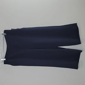 Simply Styled Navy Blue Wide Leg Culotte Crepe Pants